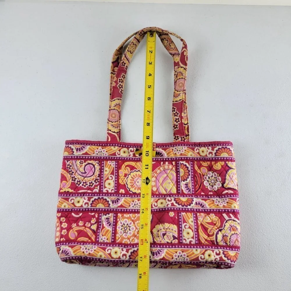 Vera Bradley Paisley Raspberry Fizz Pink Toggle Purse Shoulder Tote Bag